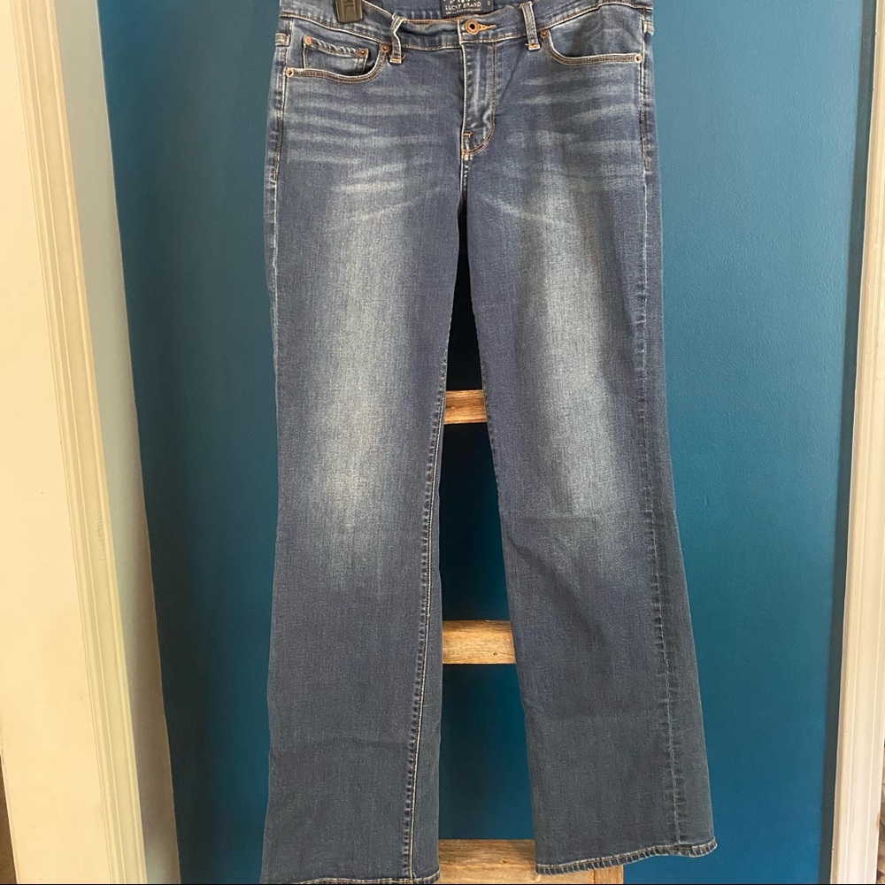 Lucky Brand Sweet Boot Cut Medium Wash Blue Jeans Size 14/32 Zipper Fly